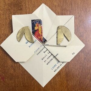 Gold Geometric Polymer Clay Earrings